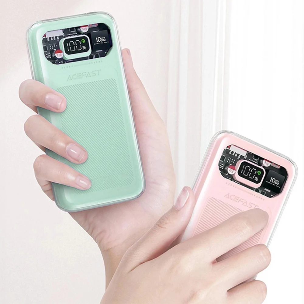 Acefast powerbank 10000mAh Sparkling Series fast charging 30W green (M1)eng