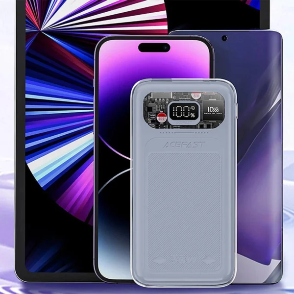 Acefast powerbank 10000mAh Sparkling Series fast charging 30W gray (M1)eng