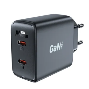 Fast charger GaN 35W PD 2x USB C Acefast A49 - blackeng