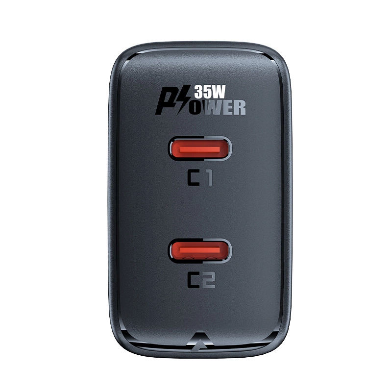 Fast charger GaN 35W PD 2x USB C Acefast A49 - blackeng