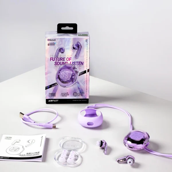 Acefast T8 TWS Bluetooth Wireless Headphones - Light Blueeng