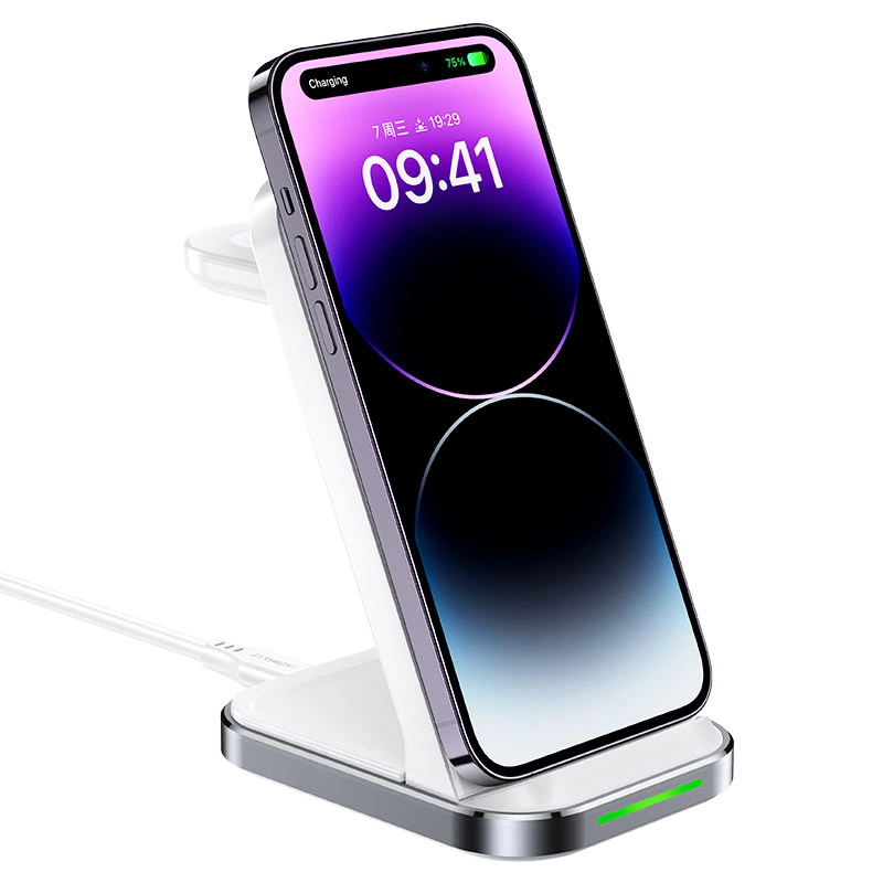Acefast E15 3in1 wireless charging station for iPhone, AirPods, Apple Watch - whiteeng