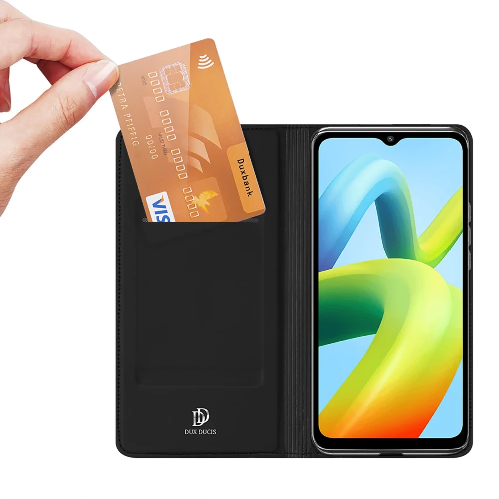 Dux Ducis Skin Pro Case for Xiaomi Redmi A1+ Flip Card Wallet Stand Blackeng