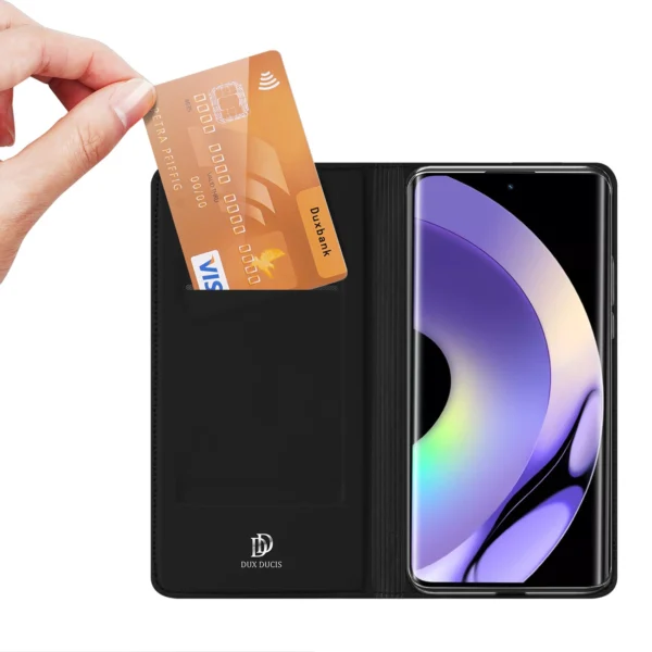 Dux Ducis Skin Pro case for Realme 10 Pro+ flip cover card wallet stand blackeng