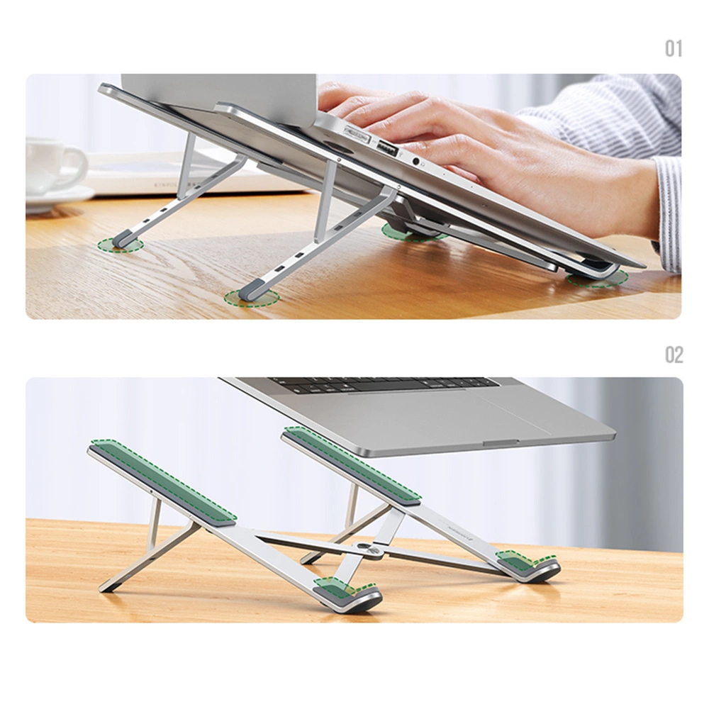Ugreen foldable adjustable laptop stand silver (LP451)eng