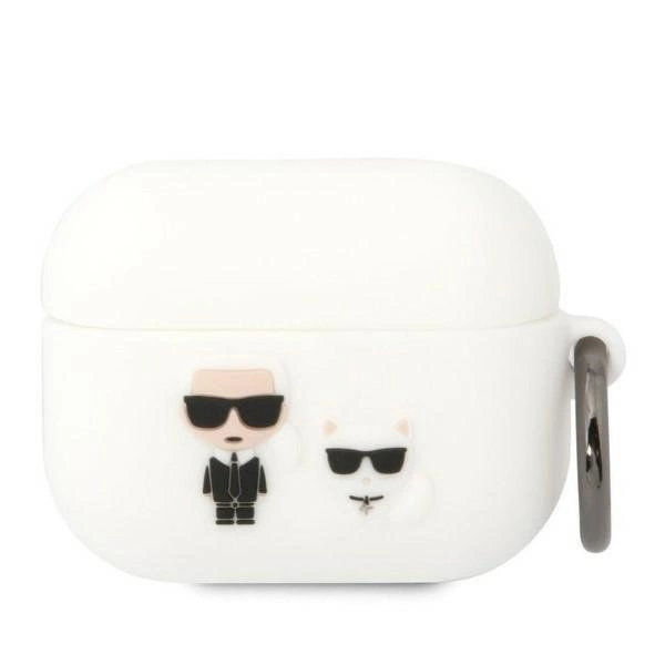 Karl Lagerfeld KLACAPSILKCW AirPods Pro cover white/white Silicone Karl & Choupetteeng