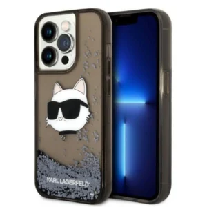 Karl Lagerfeld KLHCP14LLNCHCK iPhone 14 Pro 6.1" black/black hardcase Glitter Choupette Headeng