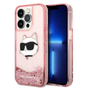 Karl Lagerfeld KLHCP14LLNCHCP iPhone 14 Pro 6.1" pink/pink hardcase Glitter Choupette Headeng