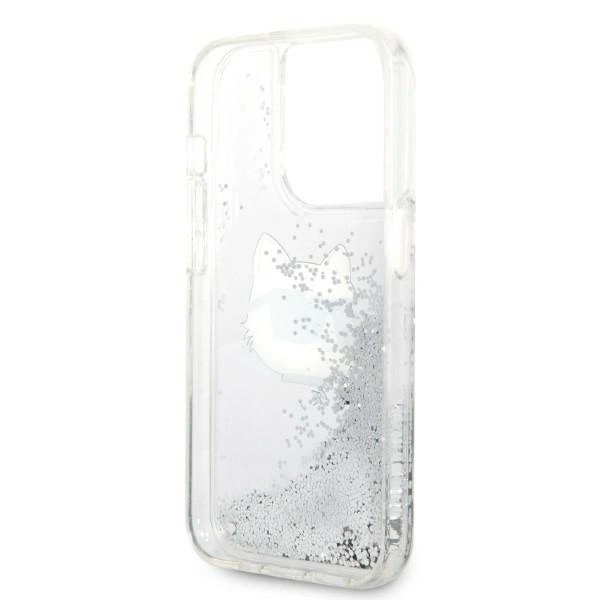 Karl Lagerfeld KLHCP14LLNHCCS iPhone 14 Pro 6.1" silver/silver hardcase Glitter Choupette Headeng