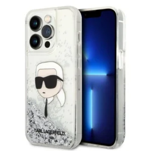 Karl Lagerfeld KLHCP14LLNKHCH iPhone 14 Pro 6.1" silver/silver hardcase Glitter Karl Headeng