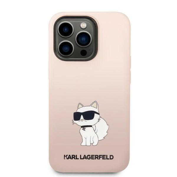 Karl Lagerfeld KLHCP14LSNCHBCP iPhone 14 Pro 6.1" hardcase pink/pink Silicone Choupetteeng