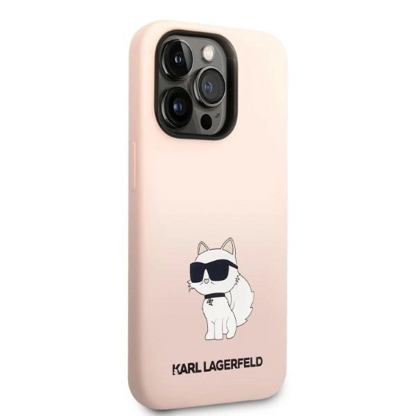 Karl Lagerfeld KLHCP14LSNCHBCP iPhone 14 Pro 6.1" hardcase pink/pink Silicone Choupetteeng
