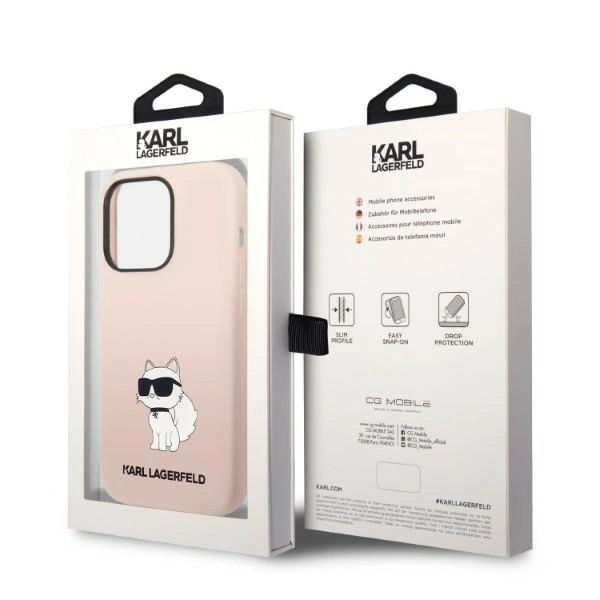 Karl Lagerfeld KLHCP14LSNCHBCP iPhone 14 Pro 6.1" hardcase pink/pink Silicone Choupetteeng