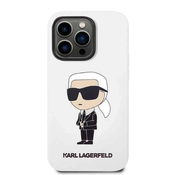 Karl Lagerfeld KLHCP14LSNIKBCH iPhone 14 Pro 6.1" hardcase white/white Silicone Ikonikeng