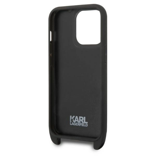 Karl Lagerfeld KLHCP14LSTKMK iPhone 14 Pro 6.1" black/black hardcase Monogram Ikonik Patcheng
