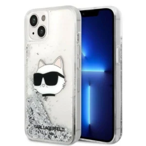 Karl Lagerfeld KLHCP14MLNHCCS iPhone 14 Plus 6.7" silver/silver hardcase Glitter Choupette Headeng
