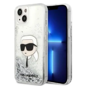 Karl Lagerfeld KLHCP14MLNKHCH iPhone 14 Plus 6.7" silver/silver hardcase Glitter Karl Headeng