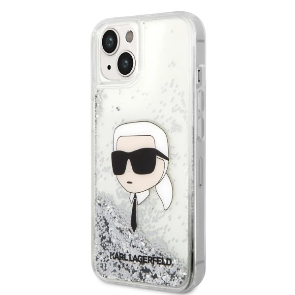 Karl Lagerfeld KLHCP14MLNKHCH iPhone 14 Plus 6.7" silver/silver hardcase Glitter Karl Headeng