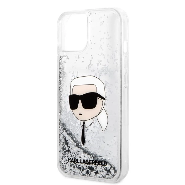 Karl Lagerfeld KLHCP14MLNKHCH iPhone 14 Plus 6.7" silver/silver hardcase Glitter Karl Headeng