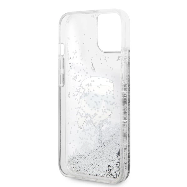 Karl Lagerfeld KLHCP14MLNKHCH iPhone 14 Plus 6.7" silver/silver hardcase Glitter Karl Headeng