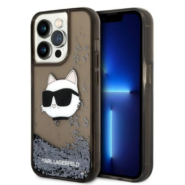 Karl Lagerfeld KLHCP14XLNCHCK iPhone 14 Pro Max 6.7" black/black hardcase Glitter Choupette Headeng