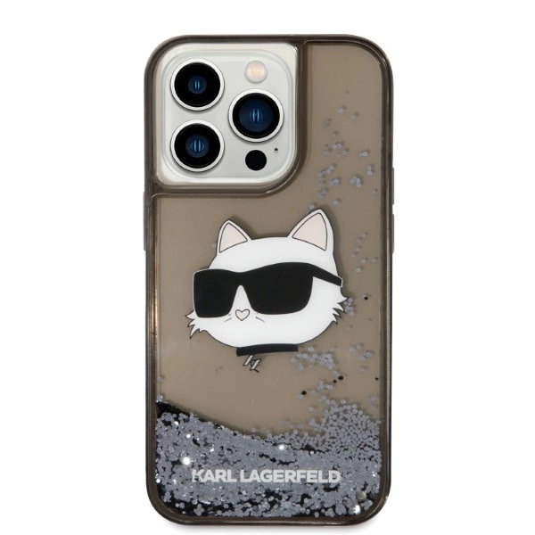 Karl Lagerfeld KLHCP14XLNCHCK iPhone 14 Pro Max 6.7" black/black hardcase Glitter Choupette Headeng