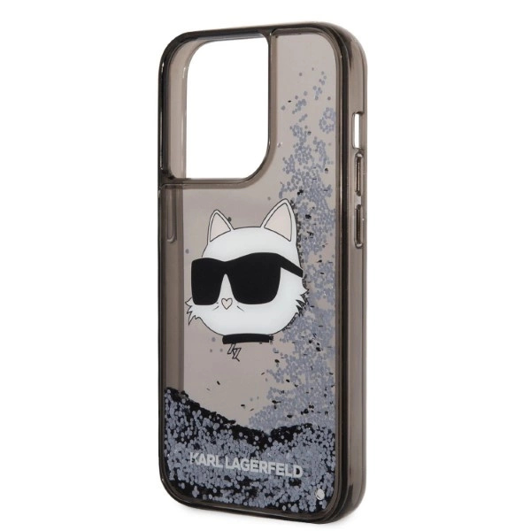 Karl Lagerfeld KLHCP14XLNCHCK iPhone 14 Pro Max 6.7" black/black hardcase Glitter Choupette Headeng