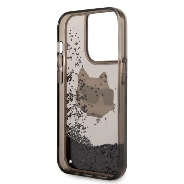 Karl Lagerfeld KLHCP14XLNCHCK iPhone 14 Pro Max 6.7" black/black hardcase Glitter Choupette Headeng