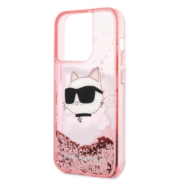 Karl Lagerfeld KLHCP14XLNCHCP iPhone 14 Pro Max 6.7" pink/pink hardcase Glitter Choupette Headeng