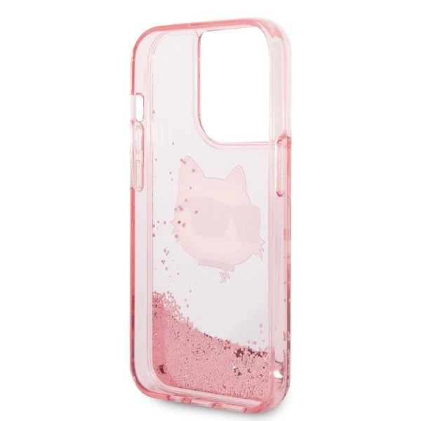 Karl Lagerfeld KLHCP14XLNCHCP iPhone 14 Pro Max 6.7" pink/pink hardcase Glitter Choupette Headeng