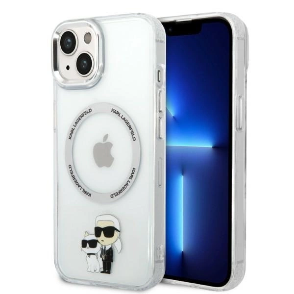 Karl Lagerfeld KLHMP14MHNKCIT iPhone 14 Plus 6.7" hardcase transparent Iconic Karl&Choupette Magsafeeng