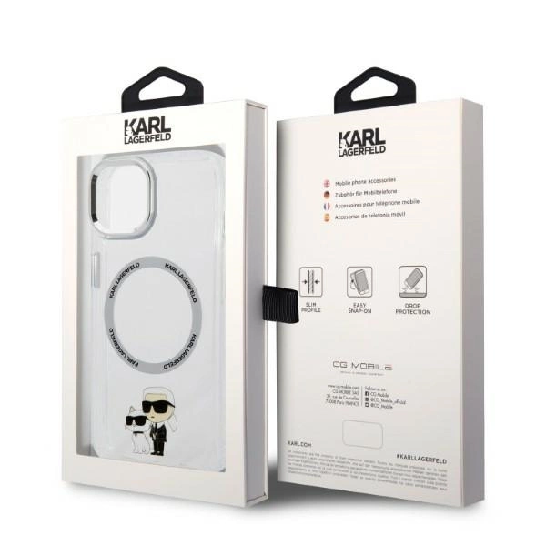Karl Lagerfeld KLHMP14MHNKCIT iPhone 14 Plus 6.7" hardcase transparent Iconic Karl&Choupette Magsafeeng