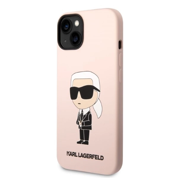 Karl Lagerfeld KLHMP14MSNIKBCP iPhone 14 Plus 6.7" hardcase pink/pink Silicone Ikonik Magsafeeng