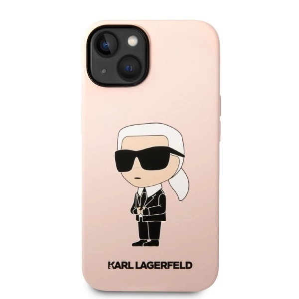 Karl Lagerfeld KLHMP14MSNIKBCP iPhone 14 Plus 6.7" hardcase pink/pink Silicone Ikonik Magsafeeng