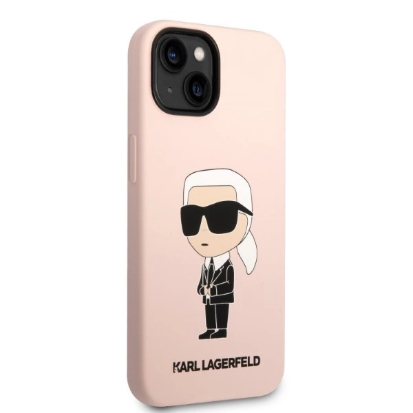Karl Lagerfeld KLHMP14MSNIKBCP iPhone 14 Plus 6.7" hardcase pink/pink Silicone Ikonik Magsafeeng