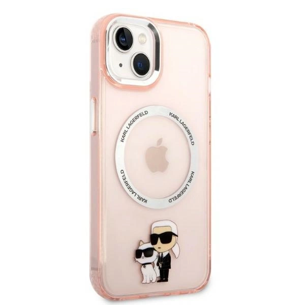 Karl Lagerfeld KLHMP14SHNKCIP iPhone 14 6.1" hardcase pink/pink Iconic Karl&Choupette Magsafeeng