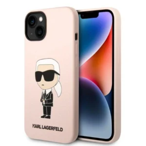 Karl Lagerfeld KLHMP14SSNIKBCP iPhone 14 6.1" hardcase pink/pink Silicone Ikonik Magsafeeng
