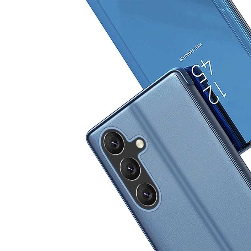 Clear View Case cover for Samsung Galaxy A54 5G blue flip covereng