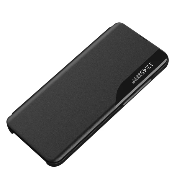 Eco Leather View Case for Samsung Galaxy A54 5G with flip stand, blackeng