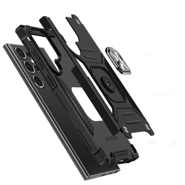 Wozinsky Ring Armor case for Samsung Galaxy S23 Ultra armored cover magnetic holder ring blackeng
