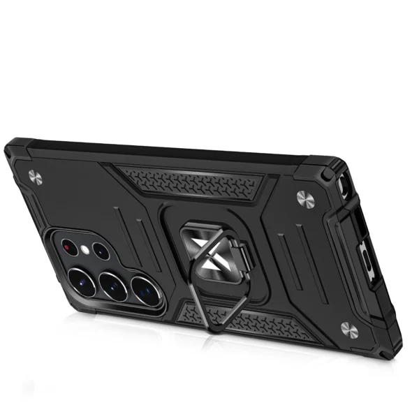 Wozinsky Ring Armor case for Samsung Galaxy S23 Ultra armored cover magnetic holder ring blackeng