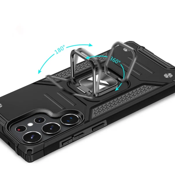 Wozinsky Ring Armor case for Samsung Galaxy S23 Ultra armored cover magnetic holder ring blackeng