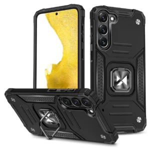 Wozinsky Ring Armor case for Samsung Galaxy S23+ armored cover magnetic holder ring blackeng