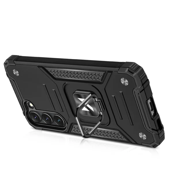 Wozinsky Ring Armor case for Samsung Galaxy S23 armored cover magnetic holder ring blackeng