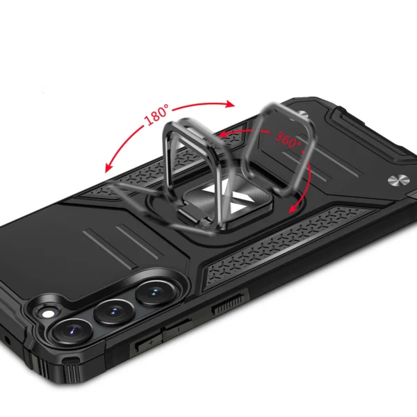 Wozinsky Ring Armor case for Samsung Galaxy S23 armored cover magnetic holder ring blackeng