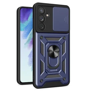 Hybrid Armor Camshield case for Samsung Galaxy A54 5G armored case with camera cover blueeng