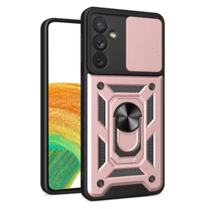 Hybrid Armor Camshield case for Samsung Galaxy A34 5G armored case with camera cover pinkeng