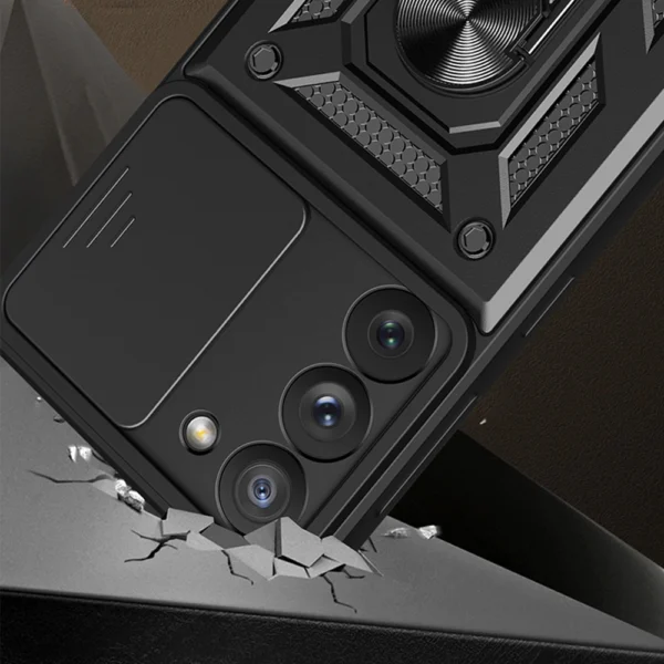 Hybrid Armor Camshield case for Samsung Galaxy A34 5G armored case with camera cover pinkeng