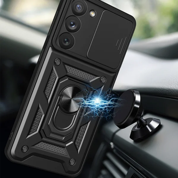 Hybrid Armor Camshield case for Samsung Galaxy A34 5G armored case with camera cover pinkeng