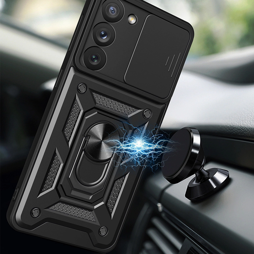 Hybrid Armor Camshield case for Samsung Galaxy A34 5G armored case with camera cover pinkeng